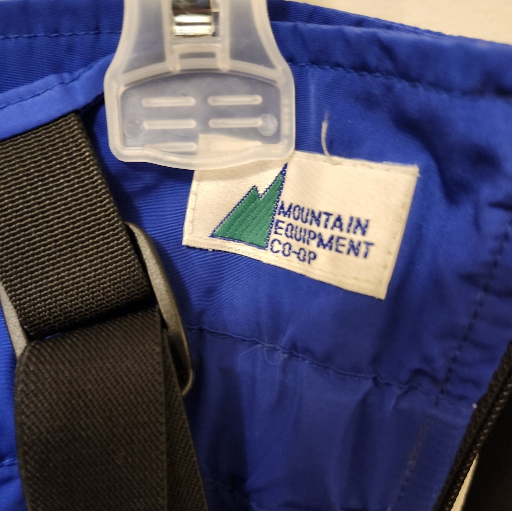 MEC Blue and Black Snowpants with Suspenders, Size M, EUC